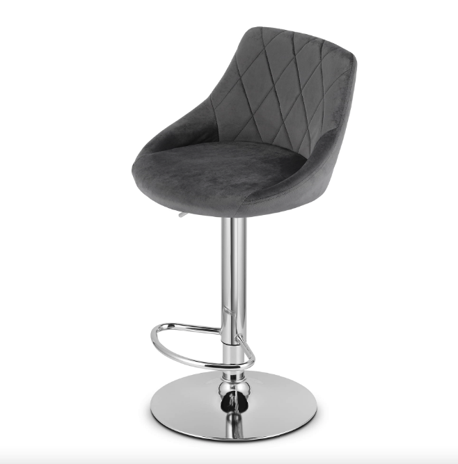 Барний стілець Leobert Kast з спинкою сірий Киев - изображение 7