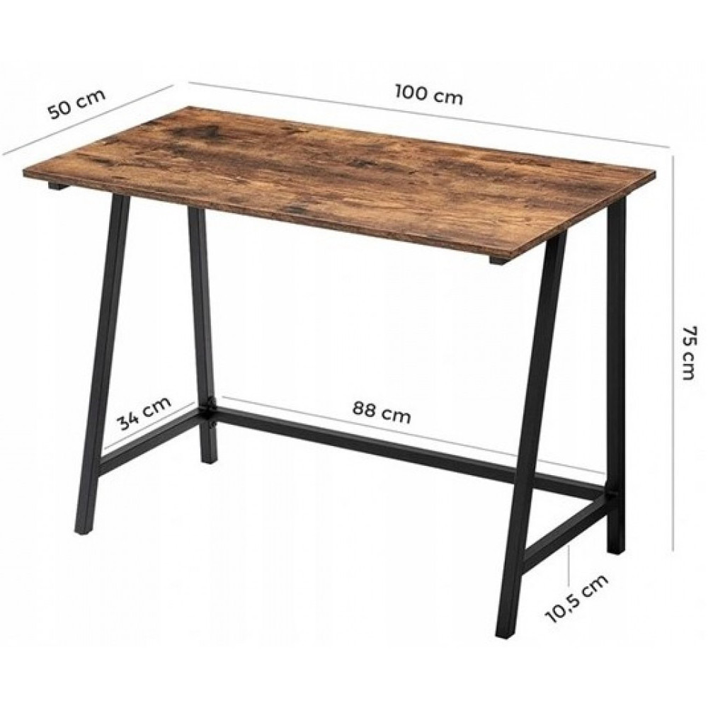 Стіл письмовий комп'ютерний металевий в стилі лофт Bonro 267 для комп'ютера Київ - фото 4