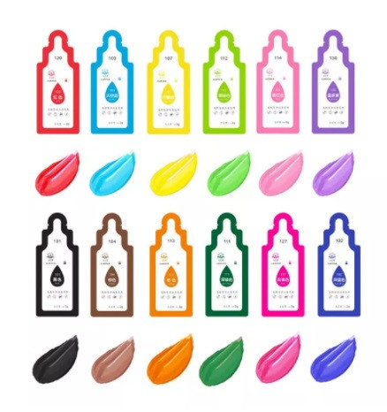 Харчові барвники набір 12 штук 2 г різнобарвний Київ - фото 2