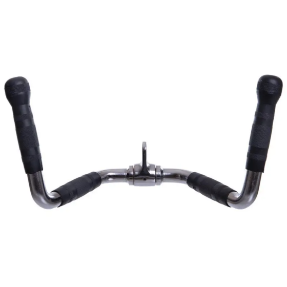 Ручка для тяги York Fitness багатофункціональна з гумовими рукоятками, хром Киев