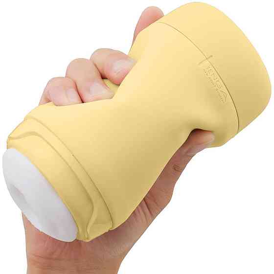 Мастурбатор TENGA PUFFY Custard Yellow, ультрамягкий материал, многоразовый, сквозной Sex Aura Киев
