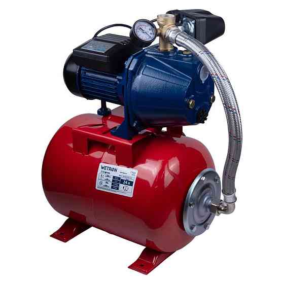 Станция 0.75кВт Hmax 45м Qmax 55л/мин (самовсасывающий насос) 24л Украина WETRON JET80А5 (775042/24) Ровно