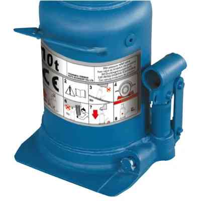 Домкрат GTM гідравлічний пляшковий 10т (210-520мм) двохштоковий (TH810001) Вінниця