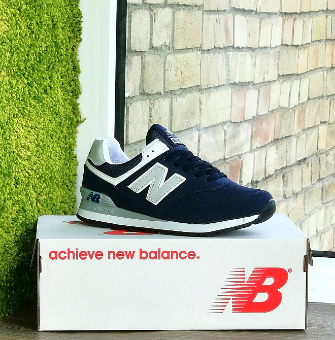 Сині Кросівки New Balance 574 Жіночі Чоловічі Замшеві Нью Баланс (розміри: 36,37,38) - 63-8 Дніпро - фото 9