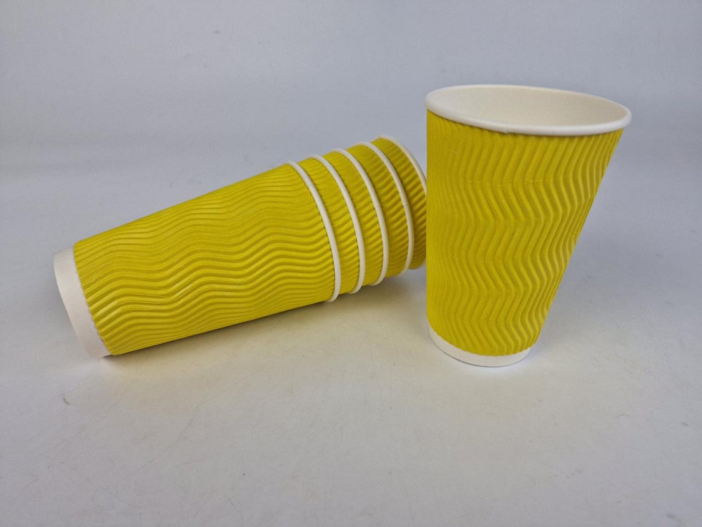 Склянка гофрована 500 мл ЖІЛТИЙ (15 шт.) Харків - фото 1