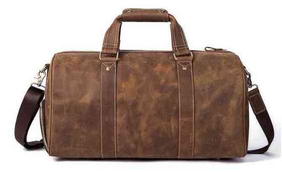 Сумка дорожня чоловіча шкіряна Vintage 14893 Коричнева Київ