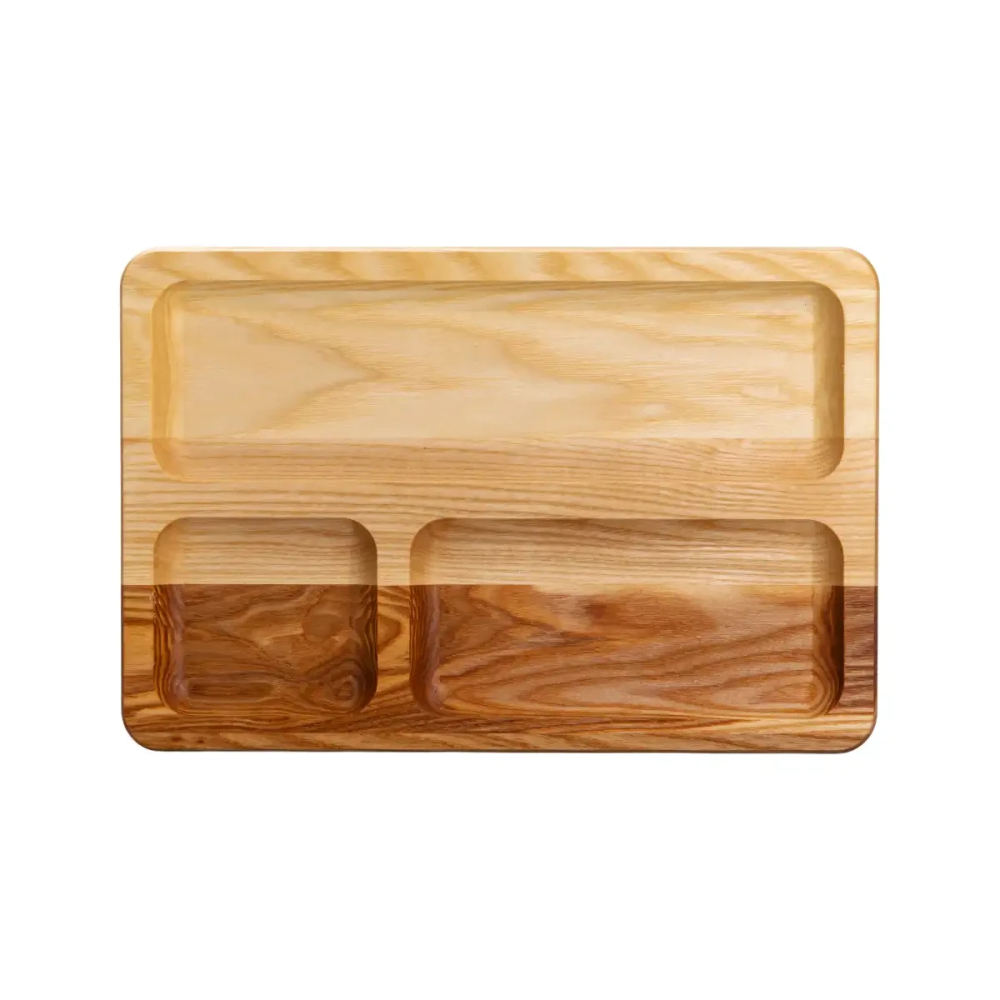 Доска для подачи деревянная 30×20 см прямоугольная на 3 секции T47W200 Киев - изображение 1