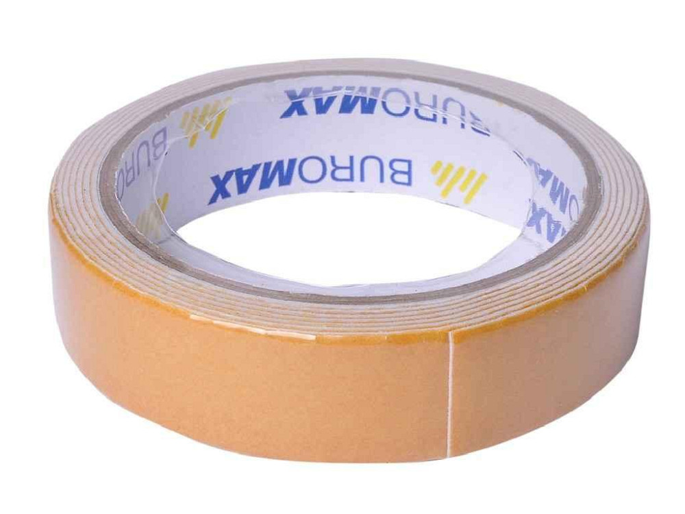 Клейка стрічка двохстороння на пінній основі, 24мм х 2м BM.7514 6шт./уп. ТМ BUROMAX Київ - фото 1