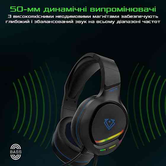 Гарнітура Vertux Tokyo Blue Чорний/Синій Харків