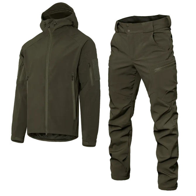 Військовий штормовий вітро-вологозахисний костюм Softshell Gen.II (Оливковий) L Вінниця - фото 1