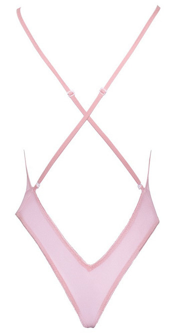 Нежное розовое боди с глубоким вырезом Kissable S/M Sex Aura Киев - изображение 4