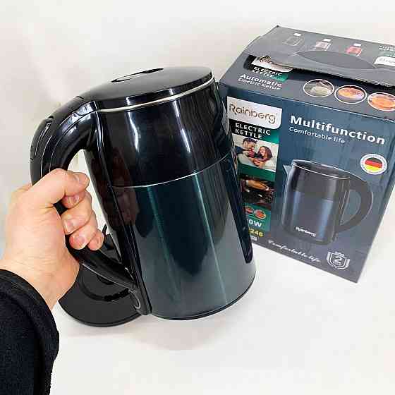 Чайник металевий для дому Rainberg RB-2246, Надійний електричний чайник Якісний домашній RO-53 Івано-Франківськ