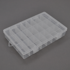 Пластмассовый ящик для радиодеталей, 345 х 50 х 220 мм, 28 больших отделений Полтава - изображение 1