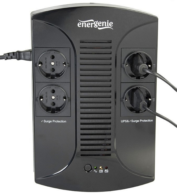 ДБЖ EnerGenie EG-UPS-002 850VA, Line Int., AVR, 4xSchuko, USB Чорний Харків - фото 2