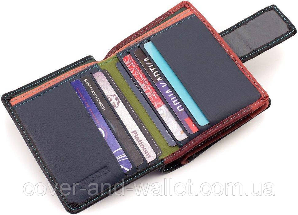 Невеликий жіночий шкіряний гаманець з відділенням під документи черного цвета ST 259 Київ - фото 6