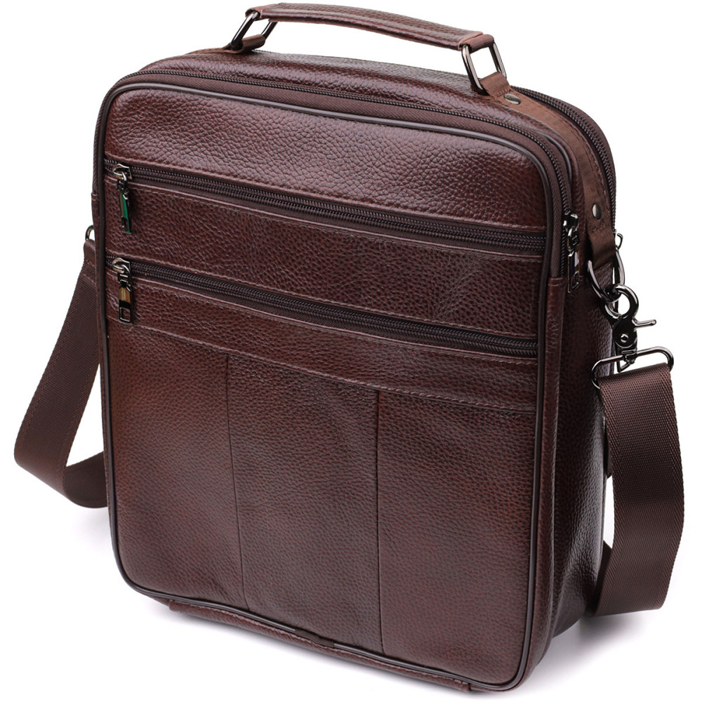 Сумка мужская с ручкой для переноса в руке из натуральной кожи Коричневый (Vintage) Киев - изображение 6