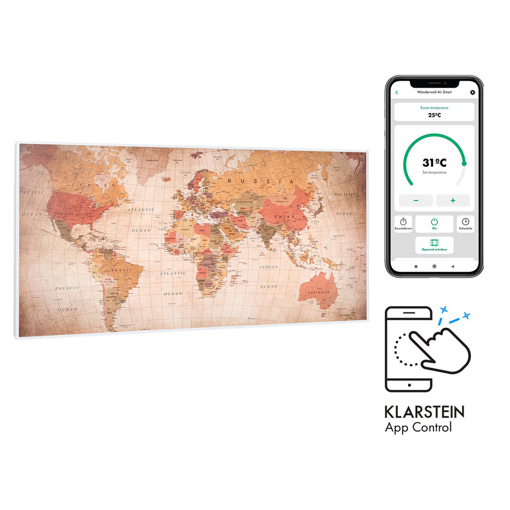 Умный инфракрасный обогреватель Wonderwall Air Art 120x60 см, 700 Вт, настенная установка, приложение, Ровно - изображение 1