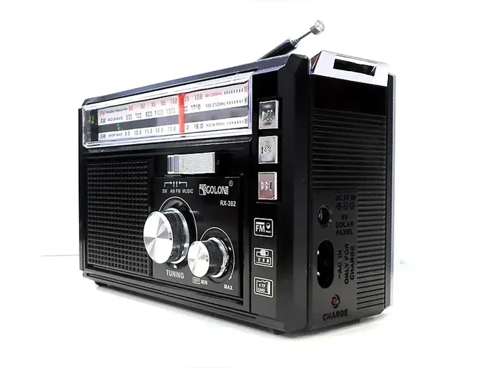 Радиоприемник Golon RX-382 с динамиком, питание 220V или батарейки UM-1, 3 диапазона волн, портативный Одесса - изображение 2