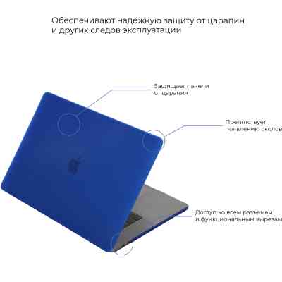 Чехол для ноутбука Armorstandart 13.3" MacBook Air 2018 (A2337/A1932/A2179) Matte Shell, Dark Blue (ARM57226) Винница