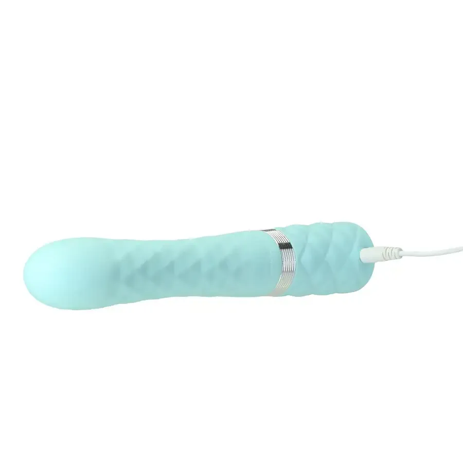 Роскошный кролик с ротацией и вибрацией Pillow Talk Lively, Teal, кристалл Сваровски Львов - изображение 5