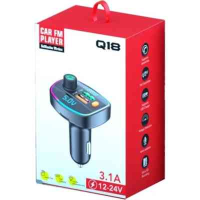 FM модулятор Voltronic Q18 з еквалайзером, 3.1A, USB, TF (FM-Q18EQ) Винница