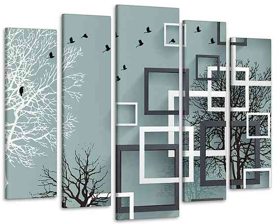 Модульна картина у вітальню / спальню Абстракція дерева Art-403_5 ( 80х118см ) Київ
