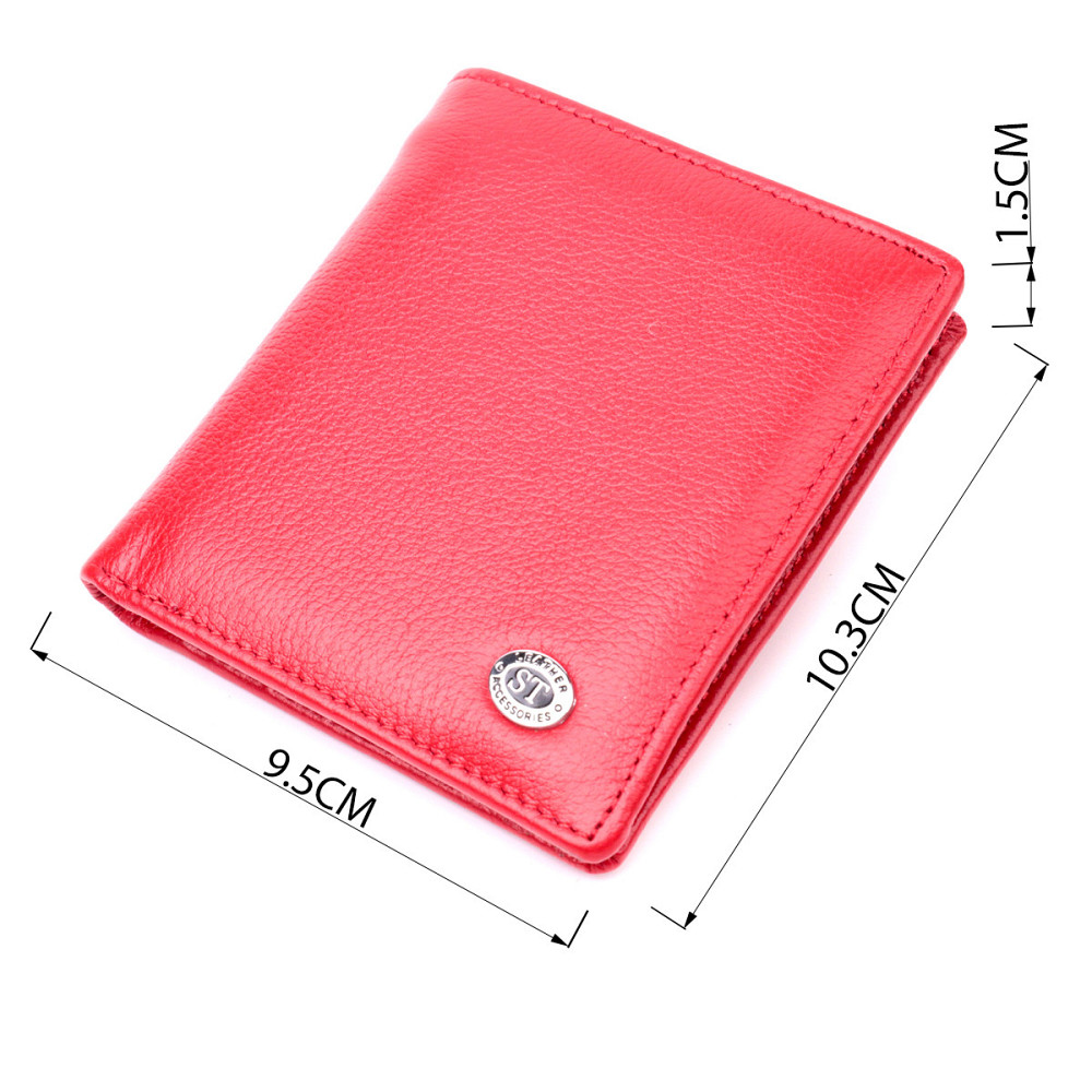 Яркая модель кошелька из натуральной кожи ST Leather 19475 Красный Киев - изображение 3