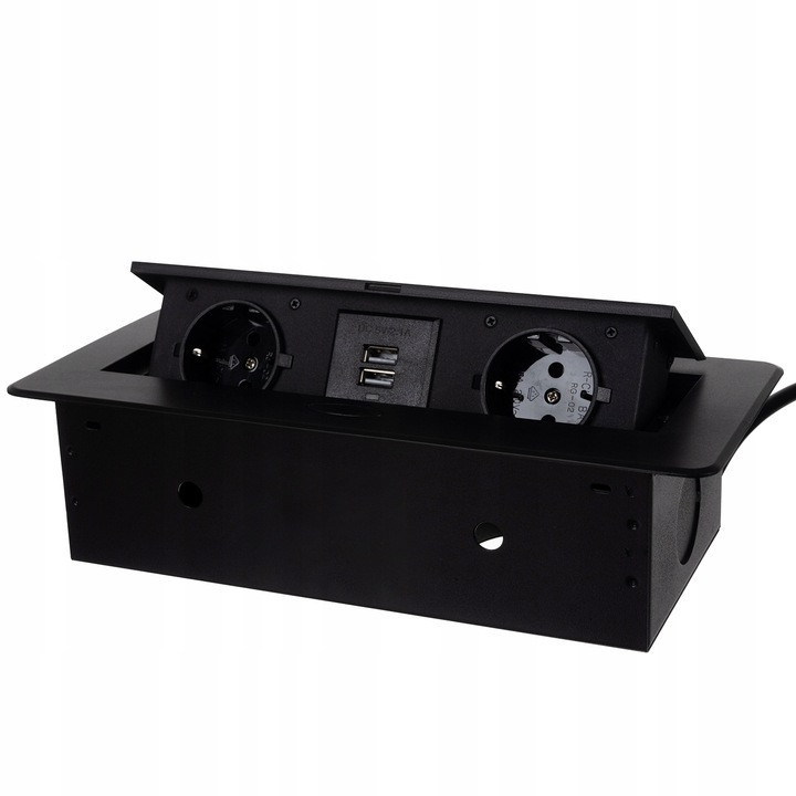 Прихована Розетка електрична настільна 2 USB та 2 розетки Izoxis (21446) Нововолинськ - фото 2