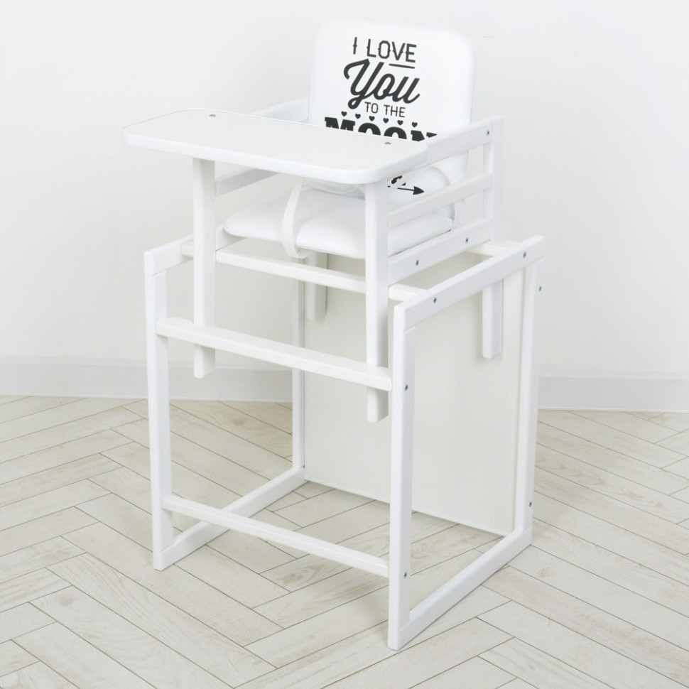 Стільчик для годування Color білий, для годування, трансформер, 2-х точ.ремені, білий Вінниця - фото 1