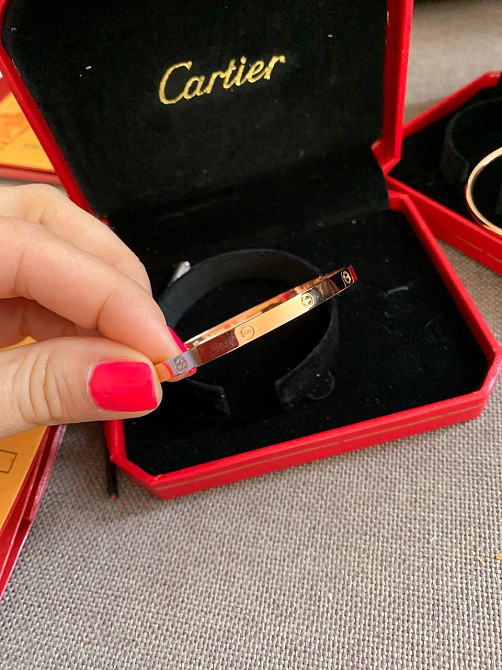 Cartier браслет love с отверткой лимонное золото с упаковкой / Картье браслет в подарочной упаковке Одесса - изображение 2