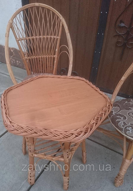 Кресла  плетеные с шестигранным столом из лозы Киев - изображение 2