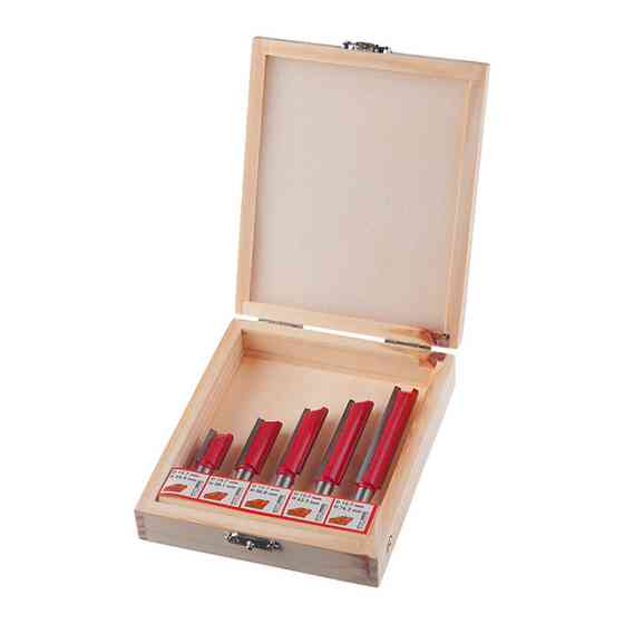 Набір фрез пазових INTERTOOL HT-0075 прямих, 5 шт. - для пазів різної глибини Львів