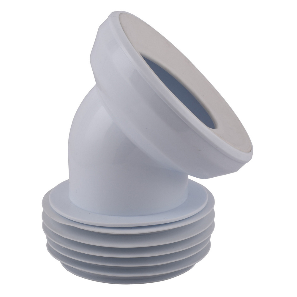 Колено OPTIMUM для унитаза 45 ° D115 пластик с уплотнителем OPTI 30515/147 Киев - изображение 1