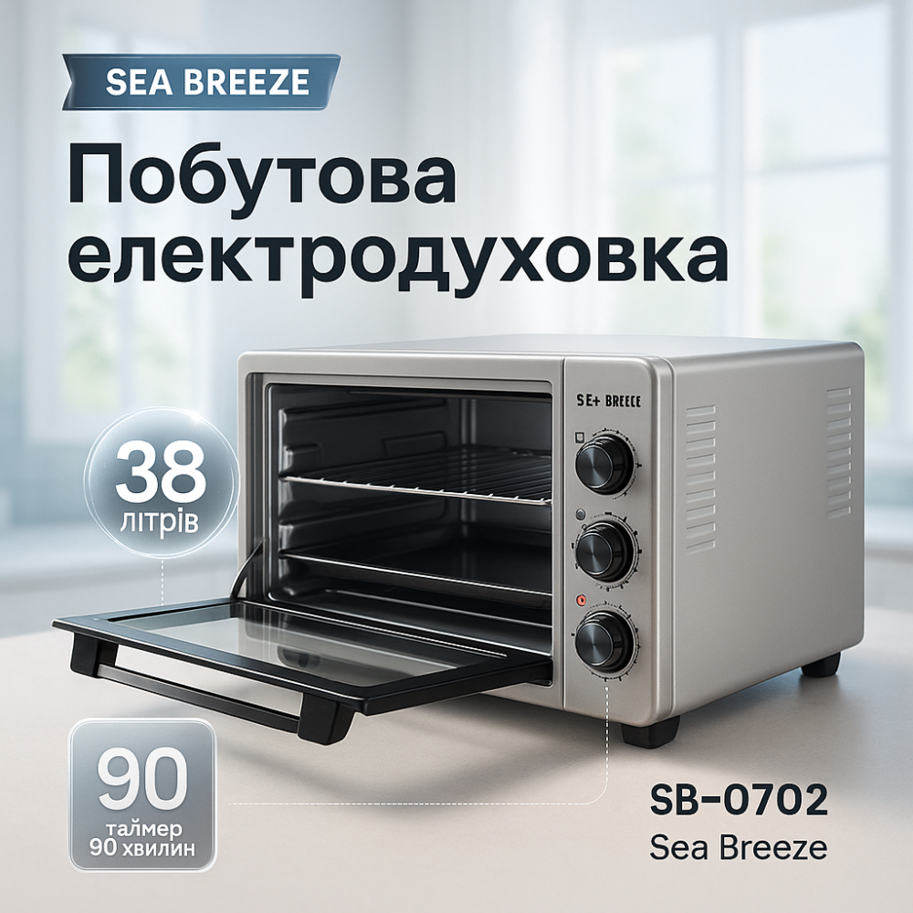 Многофункциональная семейная электродуховка Sea, Электропечь гриль настольная, Печь-плита электрическая ZQ-63 Львов - изображение 7