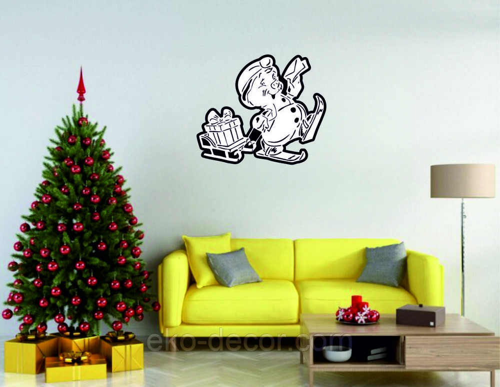 Декоративне настінне Панно «Сніговик», Декор на стену Київ - фото 3