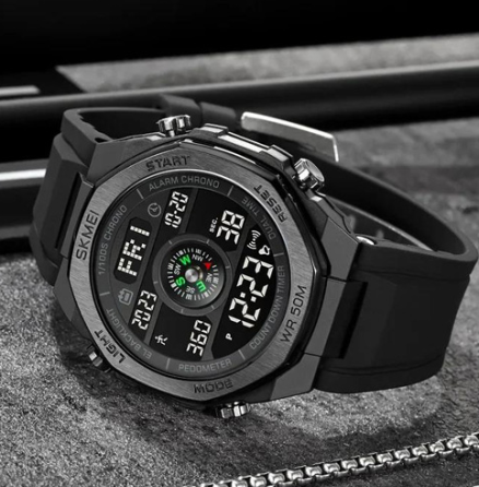 Часы наручные SKMEI 2209BKBK, BLACK-BLACK, Compass, Pedometer, 10323 Днепр