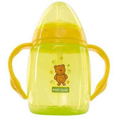 Поильник-непроливайка Baby Team с трубочкой и ручками 250 мл (5003) Винница