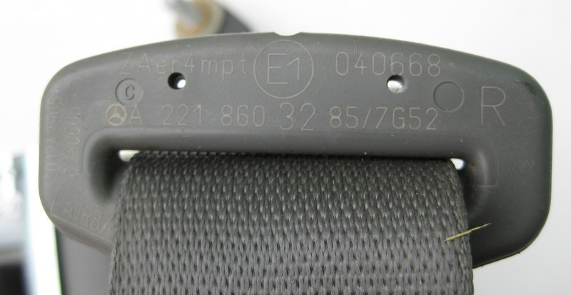 Mercedes-Benz  A2218603285 7G52 Ремінь безпеки передній правий сірий S-Class W221 Одеса - фото 2