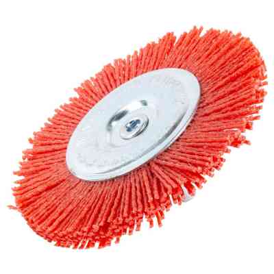 Щетка для электроинструмента Sigma проволочная дискообразная 100мм хвостовик 6мм нейлоновая 9013301 (9013301) Винница