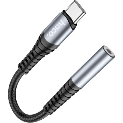Перехідник USB-C M to 3.5mm F LS33 metal gray HOCO (6931474761163) Вінниця - фото 2