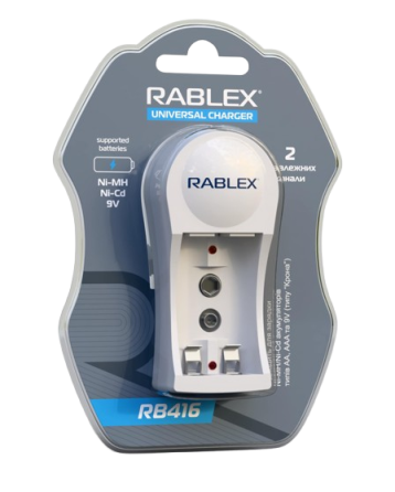 Зарядное устройство Rablex RB416 на 2 AA/AAA R3/R6 1.2V/ 1Крона 9V Днепр