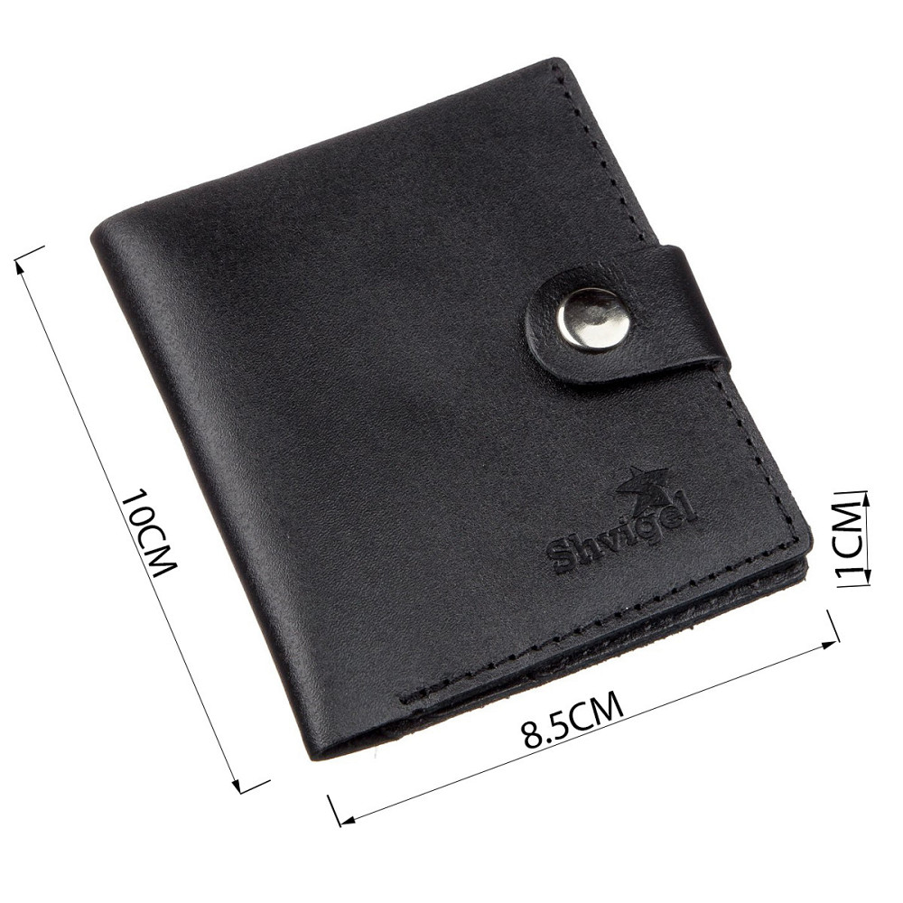 Портмоне вертикальне чоловіче шкіряне SHVIGEL 16225 Чорне Київ - фото 3