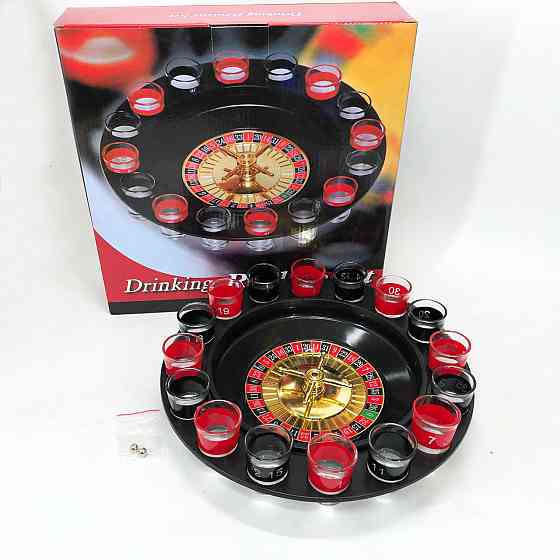 Алкогольна рулетка з чарками ігровий набір "П'яна рулетка" 16 чарок, Гра для розваг на вечірці QU-29 Львів