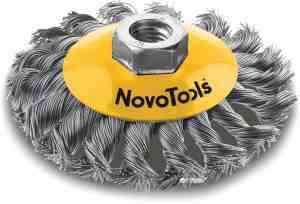 Щітка конус d100мм плетена сталь NovoTools NovoAbrasive Житомир