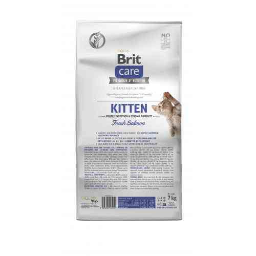 Корм сухий Brit Care Cat Grain Free Kitten Gentle Digestion Strong Immunity для кошенят для міцного імунітету з лососем 7 кг Київ