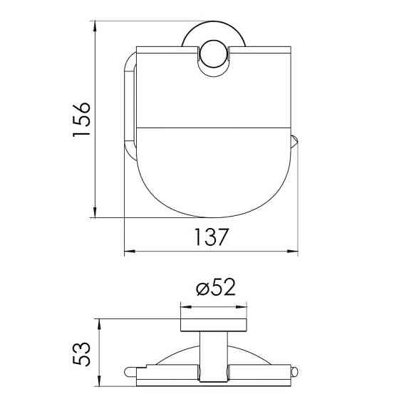 Тримач для туалетного паперу з кришкою IMPRESE HRANICE хром Київ