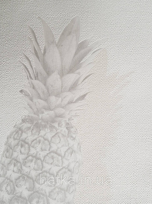Обои виниловые на флизелине Marburg 82191 Giulia ананасы фрукты серые коричневые на молочном Киев - изображение 4