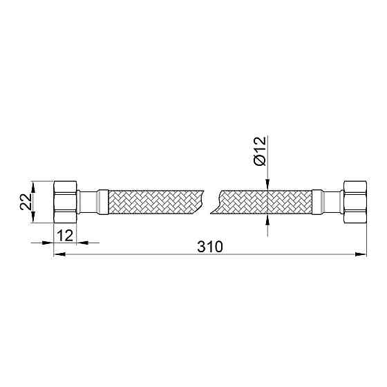 Гнучка підводка для води Thermo Alliance Standart 30 см ГГ SD397W30 Київ