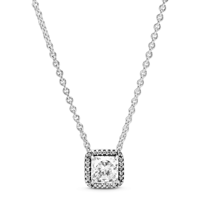 Срібне намисто Pandora Сяючий квадрат 396241CZ Київ - фото 1