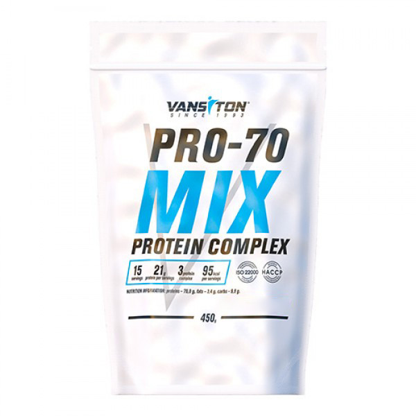 Протеин Vansiton Mega Protein Pro-70 450 г Шоколад-Кокос Луцк - изображение 1